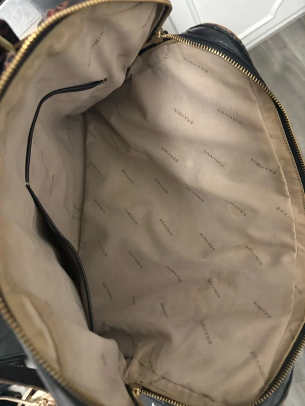 Brahmin Black & Brown Leather Briefcare – Gently Used